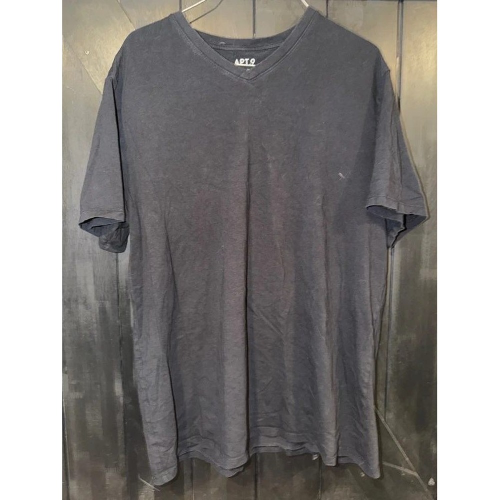 Apt 9 Mens Premier Flex V-Neck T-Shirt Black XL Short Sleeve Cotton Stretch Tee
